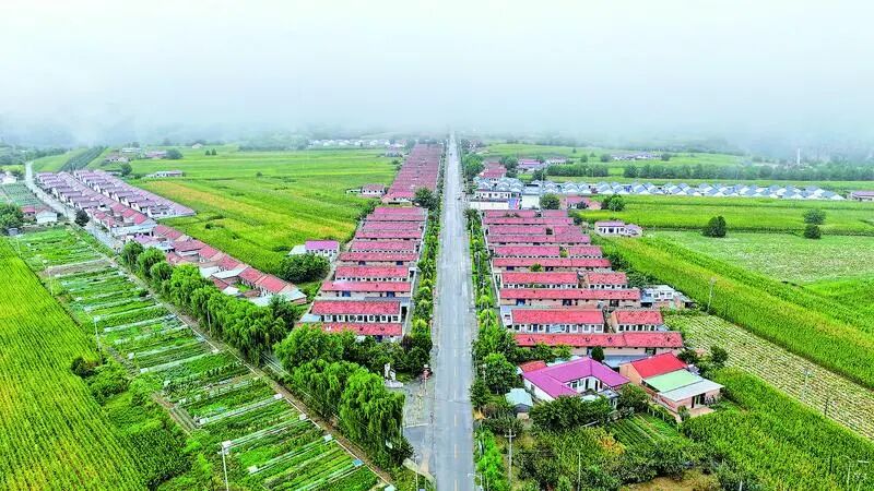 合水县太莪乡关良村航拍。 图片